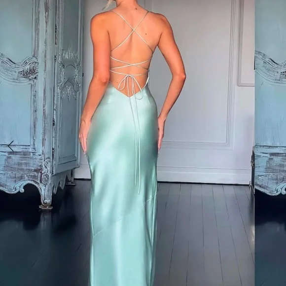 Mint green maxi dress from baby boo fashion. - Picture 2 of 2